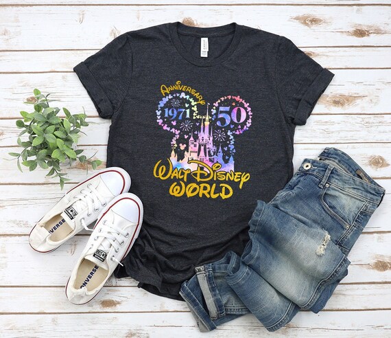 Mickey Disneyworld 50th Anniversary Tshirt, 1971-2021 50th Mickey Disneyworld 50th Anniversary Tshirt, 1971-2021 50th