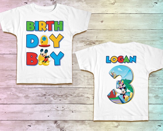 Mickey Mouse Clubhouse Custom Name Birthday Shirt