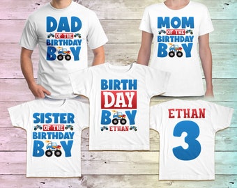 Monsters Truck Birthday Shirt, Monster Truck Family Birthday shirt, Race Truck Matching Birthday Shirts, Monster Truck Mommy Shirt tee