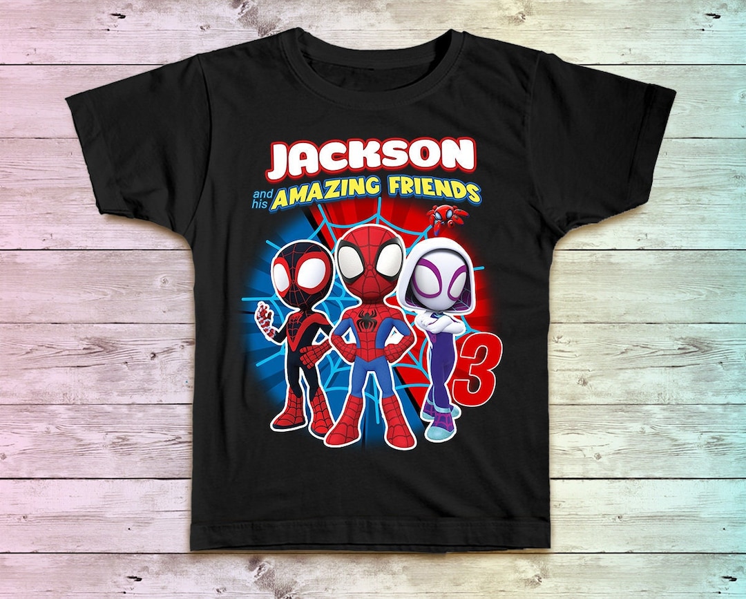 Remeras Personalizadas Camisas De Spiderman Para CumpleaÃ±os