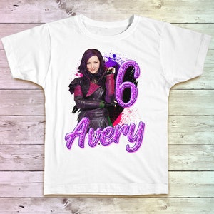 Descendants Birthday Shirt, Descendants Party Girl's Tshirt ...