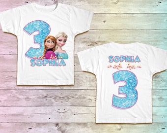 Frozen Birthday Shirt, Princess Birthday shirt, Anna Elsa Party Shirt Tee , Frozen Outfit Theme, Birthday Girl Shirt tshirt, frozen shirt