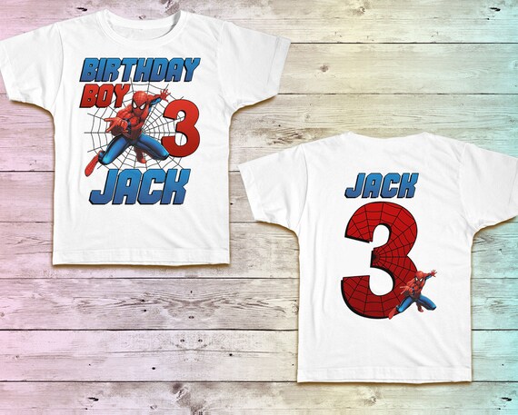 Spiderman Birthday Shirt Spiderman Birthday Party Shirts Spiderman Raglan Shirt 1st 2nd 3rd 4th 5th 6th 7th 8th 9th Birthday Shirt Tee Etsy UK