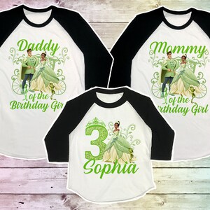 Princess Tiana Birthday Shirt, Princess Tiana Shirt, Tiana Family Birthday shirts, girls birthday shirt, princess and the frog birthday