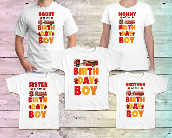 Mom Birthday Crew Fire Truck Fireman Hosting Party T-Shirt Mom Birthday Crew Fire Truck Fireman Hosting Party T-Shirt