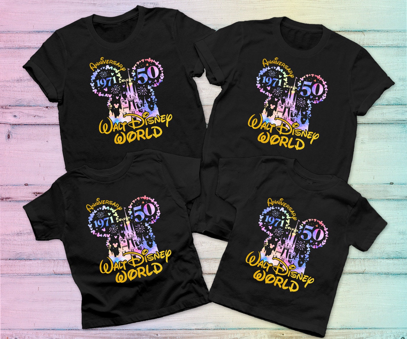 Mickey Disneyworld 50th Anniversary Tshirt, 1971-2021 50th
