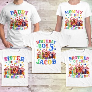 Circus Birthday Shirt, Circus Birthday shirt, Boy&#39;s Circus Family Matching Shirts, Circus Mommy Birthday tshirt, Circus Daddy Birthday Shirt