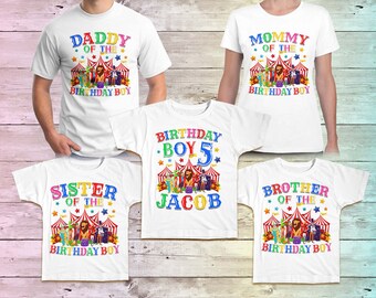 Circus Birthday Shirt, Circus Birthday shirt, Boy's Circus Family Matching Shirts, Circus Mommy Birthday tshirt, Circus Daddy Birthday Shirt