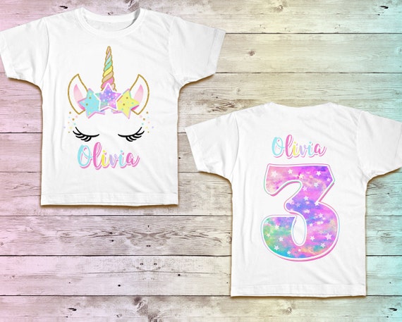 Unicorn Birthday Shirt Unicorn Party Girl s Tshirt Unicorn