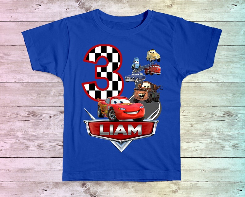 Disney Cars Birthday Shirt, Cars Family Birthday shirts, Personalized shirt, Mcqueen Birthday Shirt, Boy's Birthday shirt, Mater Birthday, image 3
