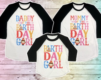 Circus Birthday Shirt, Circus Birthday shirt, Girls Circus Family Matching Shirts, Circus Mommy Birthday Raglan, Circus Daddy Birthday Shirt