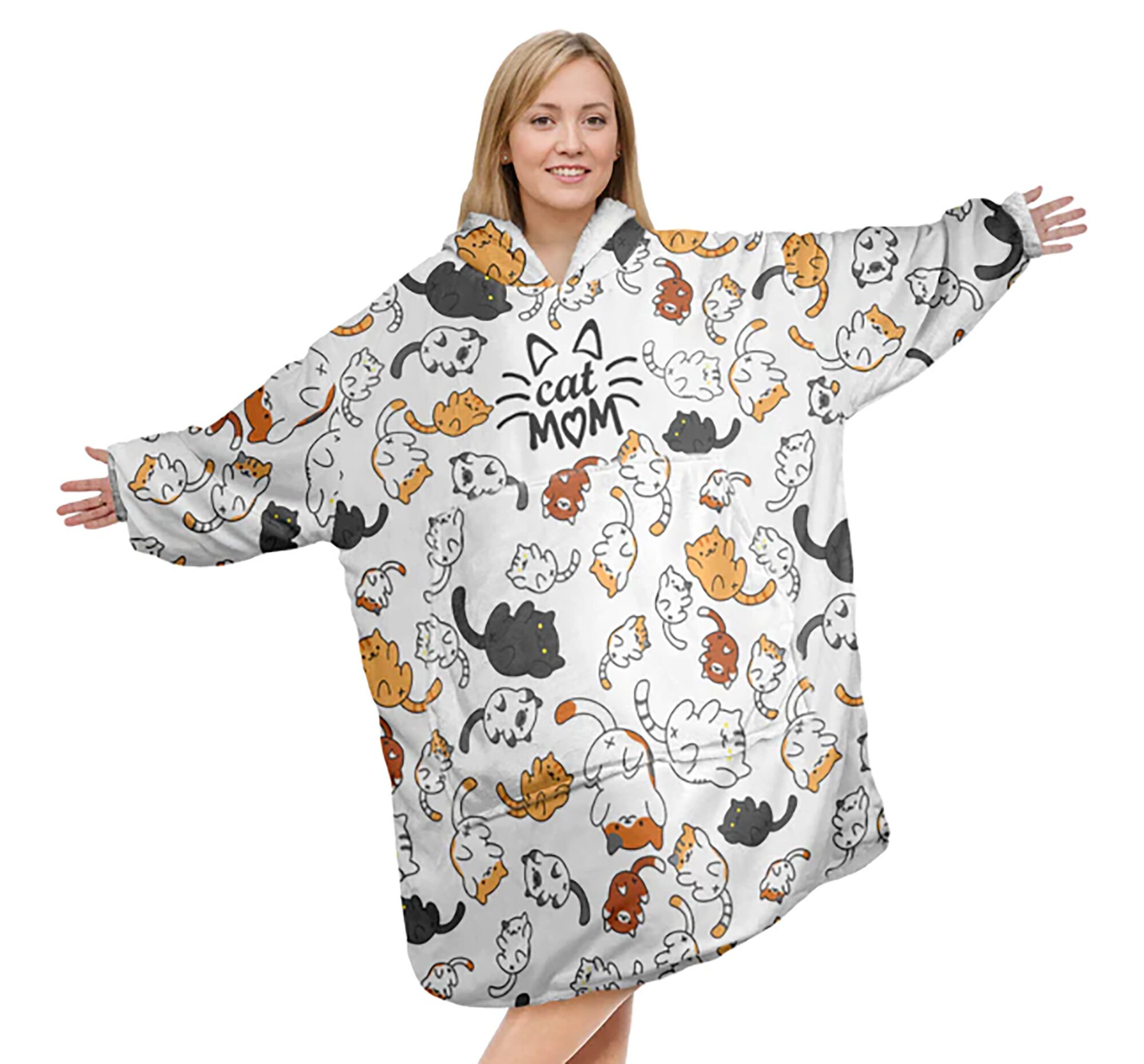 oversized fleece hoodie blanket