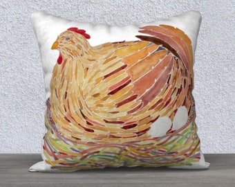 Cushion/pillow cover with chicken design