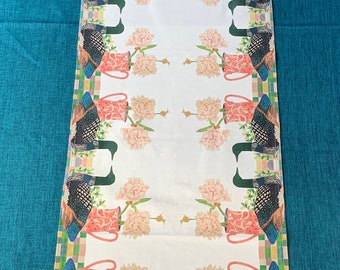 Table runner, cotton twill, “Early Canadian Summer” design