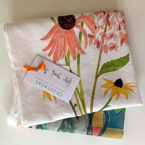 Picture tea towel, cotton linen blend, Late Canadian Summer design image 2