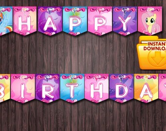 My little pony Water bottle labels Birthday Party Custom DIY | Etsy