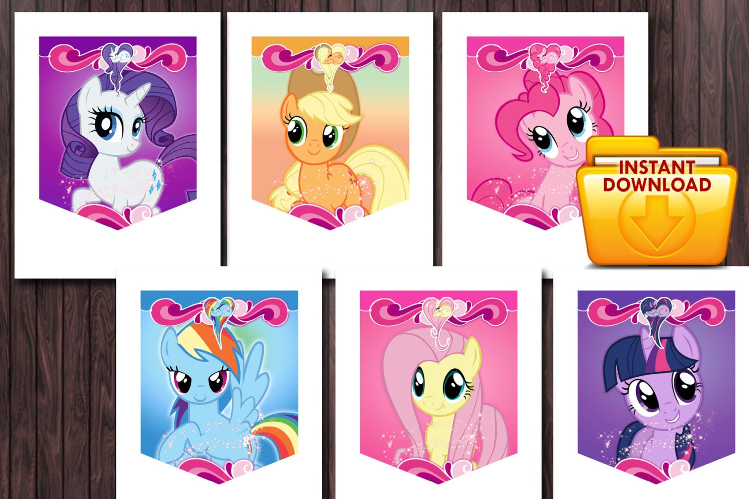 Printable Banner My Little Pony MLP Birthday Party Custom Etsy Printable Banner My Little Pony MLP Birthday Party Custom Etsy