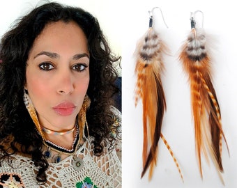 Natural Feather Earrings