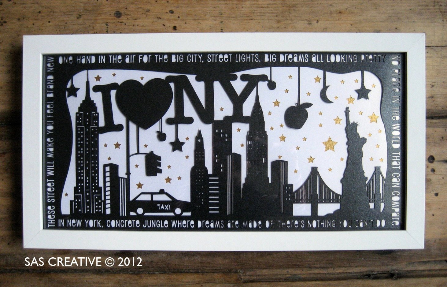 Papercut Template Pdf SVG 'I Love NY' New York Themed Etsy