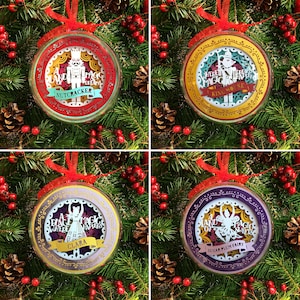 Faça seu próprio Papercut The Nutcracker Collection Christmas Bauble Decorations PDF JPEG para corte à mão e SVG para Silhouette Cameo ou Cricut