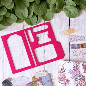 Folio Template, Junk Journal Accessory Tool. Scrapbooking & Paper Craft Guide