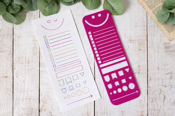 Notebuddy - Journal Stencil – Teachers Gift Idea - Bullet Journaling Templates for Scrapbooking, Sketching & Doodle Art