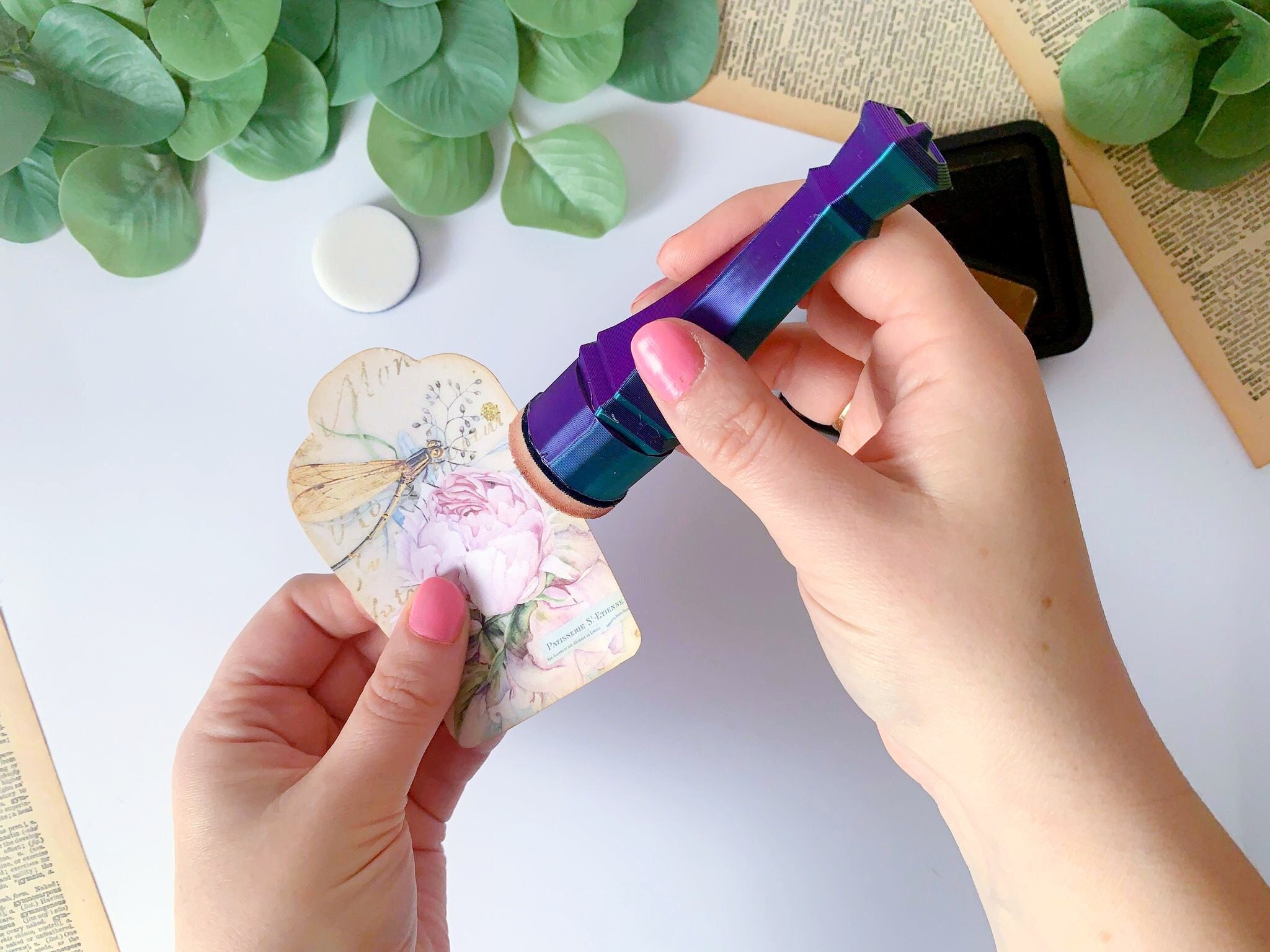 King Ink Dauber Blending Tool with Velcro for Ink Pads – Ideal for Card Making, Scrapbooking, and DIY Crafting