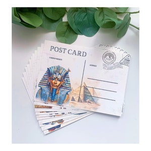 Ägyptische Postkarten für Journaling - gedruckte digitale Kunst für Junk Journals, Scrapbooking & Cardmaking - 11er Pack (A6)
