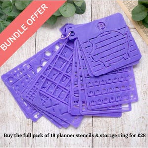 Journal Stencil Bundle: Frames, Banners, Speech Bubbles - PLA