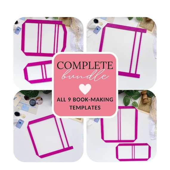 Complete Bundle of Book Making Templates / Stencils Great for Bookbinding,  Junk Journal, Calendar or Notebook Making & Other Crafts 