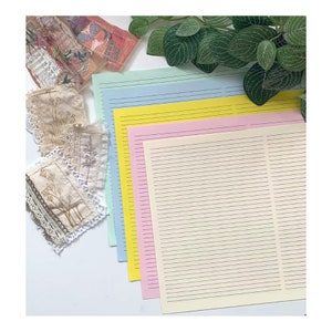 PRINTABLE Set of 3 Double Column Lined Paper 11x17 Pages Wide