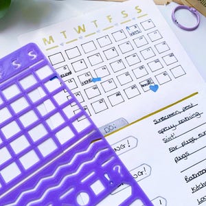 Plantilla de planificador semanal para diarios, álbumes de recortes, bocetos y garabatos.