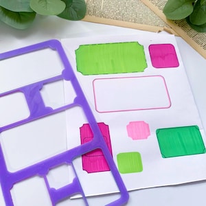 Frame journal Stencil for journalling, scrapbooking, sketching & doodle art - Various sizes available and a mega bundle also available.