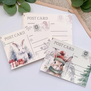 Cartes postales de Noël à imprimer dans un journal - Impression d'art numérique pour carnets de bord, scrapbooking et fabrication de cartes - Lot de 15 (A6)