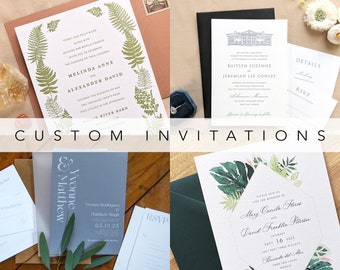 Custom Wedding Invitation Deposit or Balance   Open Air Paper