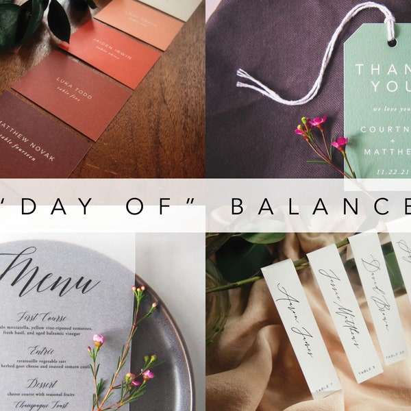 Wedding Day Stationery Balance