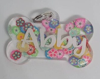 Flower pet tag