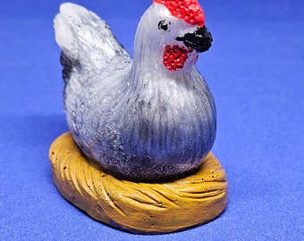 Handpainted resin chicken