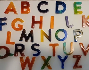 Multiple colored letter keychain