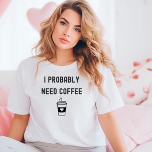 Coffee Shirts | Top | Coffee T Shirt | Coffee Lover Gift | Graphic Tee | Coffee Women&#39;s Shirt | Coffee | Queen Tee | Coffee Lover