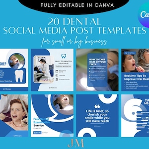 Dentist Social Media | Teeth Whitening Instagram Templates | Dental Care | Dental Practice Instagram | Creative Dentist Instagram Templates