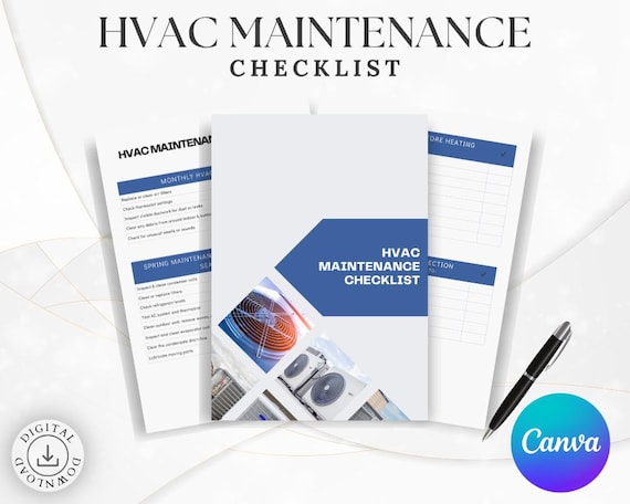 HVAC Maintenance Checklist Digital, Home Maintenance Checklist, Air  Conditioning Checklist, Printable HVAC Planner, HVAC Inspection Sheet