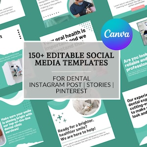 Dentist Social Media Templates | Ig Instagram Facebook | Dental Ig Template | Business Post | Dental Template For Instagram