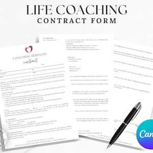 Life Coach Intake Forms Editable Client Contracts | Coaching Templates Business Forms for Coaches & Client Onboarding