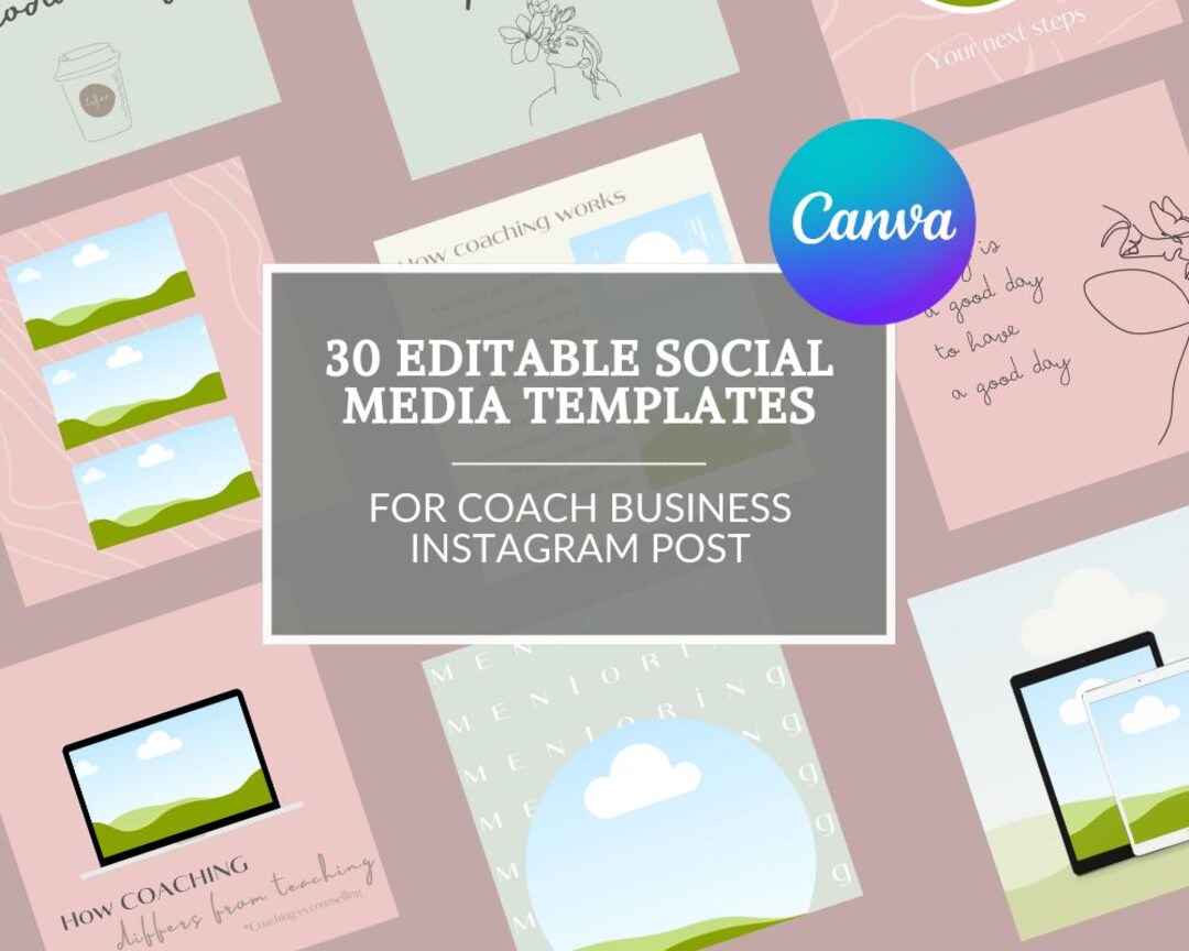 Canva Social Media Nutrition Coach Templates: Editable Instagram Posts ...