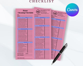 Planificador editable de tareas familiares: horarios semanales y mensuales, fuentes personalizadas / PDF, Canva, descarga instantánea / Organización del hogar