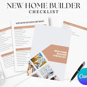 New Home Builder Checklist, Essential Home Construction Guide, Building Planner, Project Management Tool