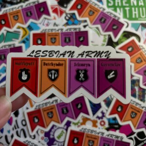 Lesbian Army Sticker, Lesbian Pride Sticker, LGBTQ Gift, Lesbian Gift, Queer Sticker