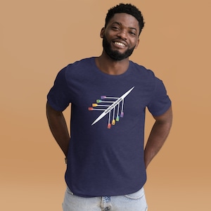 Rowing Is For Everyone Short-Sleeve Unisex Shirt, Pararowing Shirt, Inclusive Rowing Shirt, Rainbow Rowing Shirt, Rowing Gift, LGBT Gift