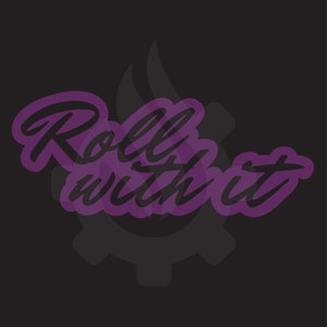 Roll With It Vinyl Decal, Wheelchair Decal, Wheelchair Sticker, Roll Sticker, Wheelchair Gift